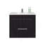 Meuble-lavabo de salle de bain avec lavabo, 1 tiroir, wengé noir-2070592919
