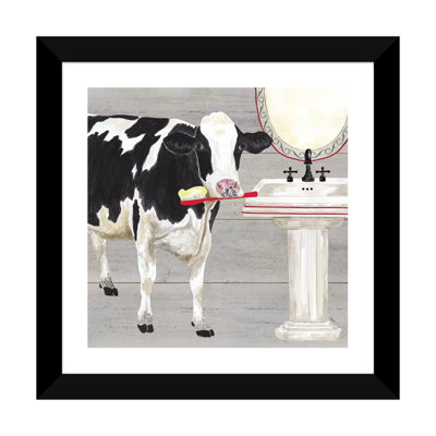 «Bath Time for Cows Sink» par Tara Reed - impression d'art graphique