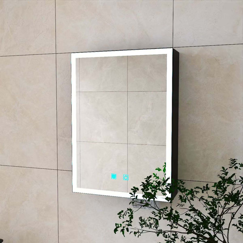 Armoire à pharmacie à DEL avec miroir anti-buée et installation facile, H 22 po x l 16 po x P 5,1 po