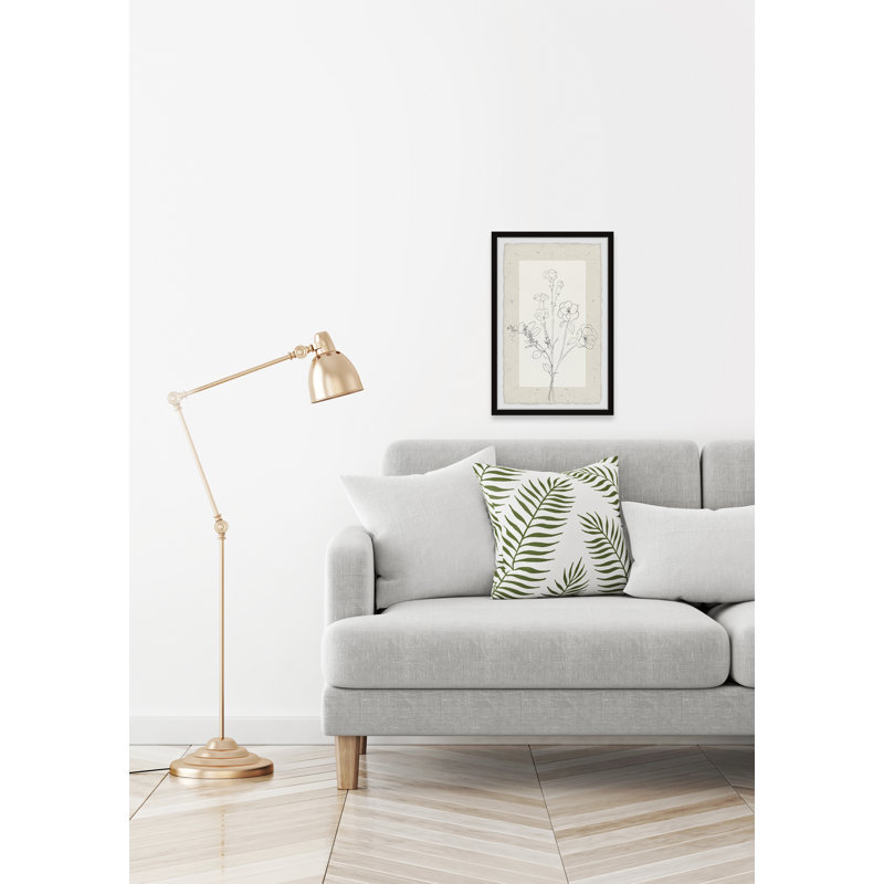 Flower Line - Single Picture Frame Painting, 60.96cm H x 40.64cm W