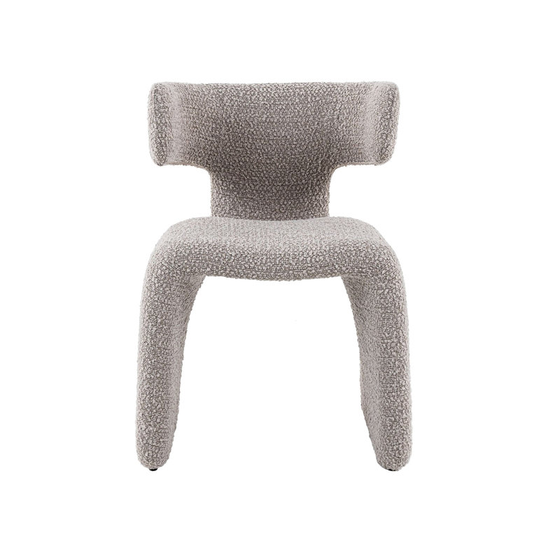 Sasa 18.7'' H Velvet Upholstered Side Chair, Frost Gray Boucle
