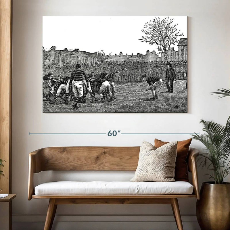 Rugby, 34" H x 51" W