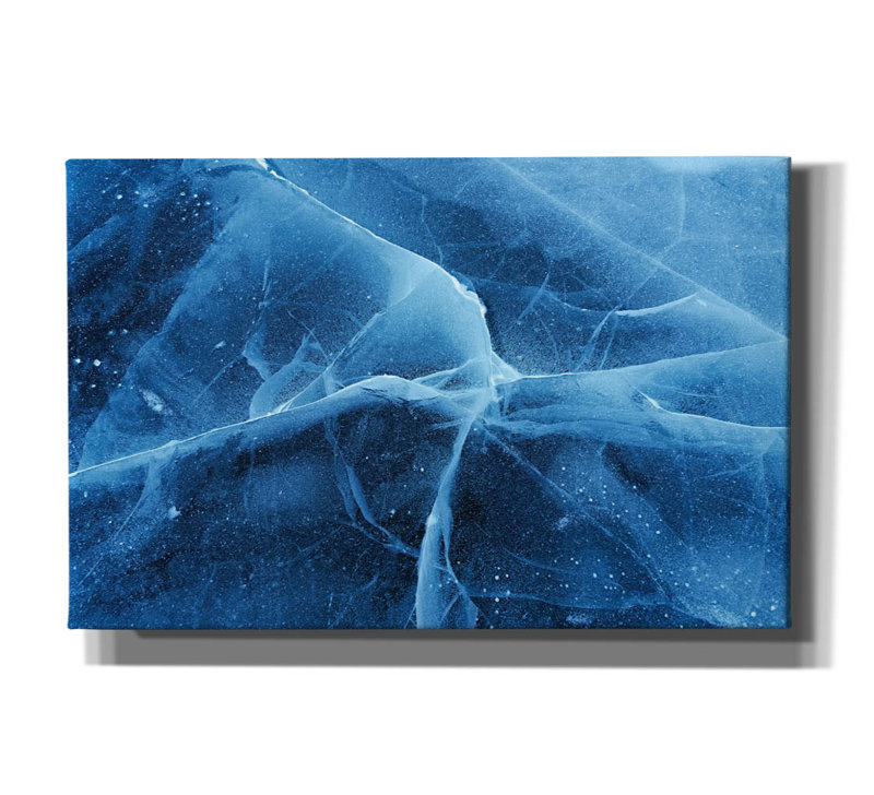 Toile épique Graffiti «Dream Lake Ice Abstract» par Rick Berk, 26 po x 18 po, H 26 po x l 40 po x P 1,5 po