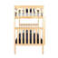 Lit plateforme simple en bois massif avec échelle-10738001