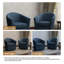 Fauteuil demi-tonneau pivotant de 30,7 po de large Aunna-813269111