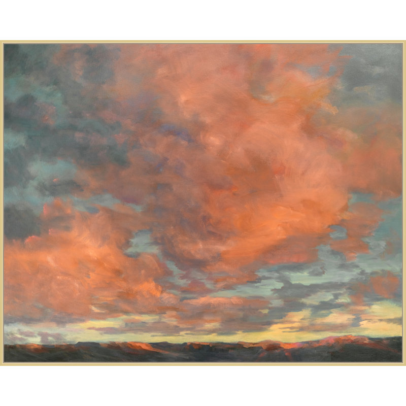 Western Sunset' Framed Print on Canvas