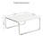 Modern Coffee Table, Square Top with Chrome Plated Frames