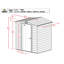 Remise de rangement en acier Select, 6 x 5, gris flûte-67124429
