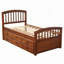 Lit rangement en bois massif avec 6 tiroirs-118095776