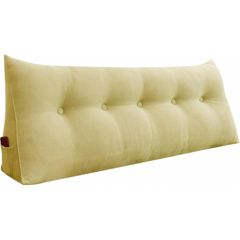 Coussin de tête de lit confortable, Grand lit, Jaune pâle
