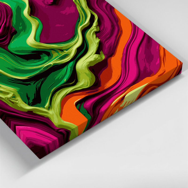 «Abstract Color Field 51», art mural sur toile mauve, H 12 po x l 12 po
