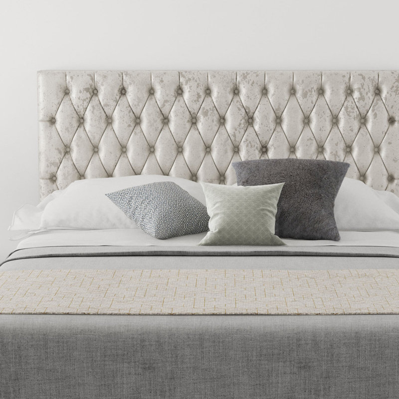 Upholstered Headboard, Single (3'), Velvet Pearl