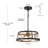 3-Light Black & Gold Drum Modern Industrial Chandelier with Sloped Ceiling Design