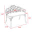 Banc de jardin, banc de parc en métal avec rose floral, banc de chambre