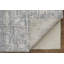 Tapis gris abstrait en viscose tissé à la main-1665839696