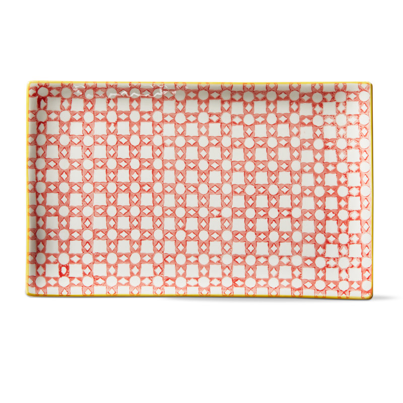 Kanto Platter Red Ceramic Everyday