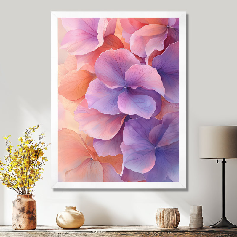 Halstead - Floral Canvas Prints, H 44 po x l 34 po, Picture Framed, Blanc