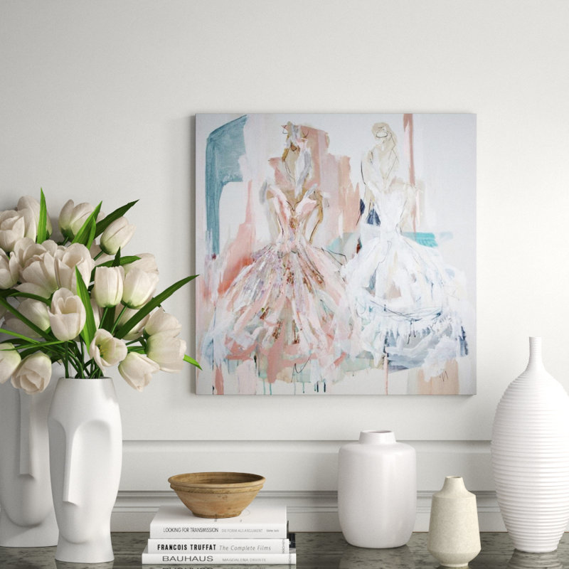 Sister Sister Painting by Mia Malcolm Studio, Knife Gel, 24" H x 24" W x 1.5" D