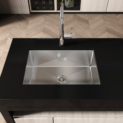 Nano Gray Stainless Steel Undermount Sink 27" X 19" - Functional Kitchen With Openable Lid To Pipe Clogging In Grid Drain And Condensation Coating For Hygiene