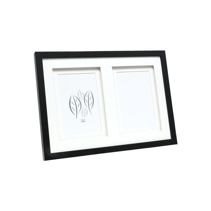 MDF Picture Frame with Mat, Black
