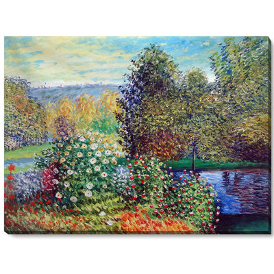 «Corner of the Garden at Montgeron» par Claude Monet - Peinture sur toile encadrée