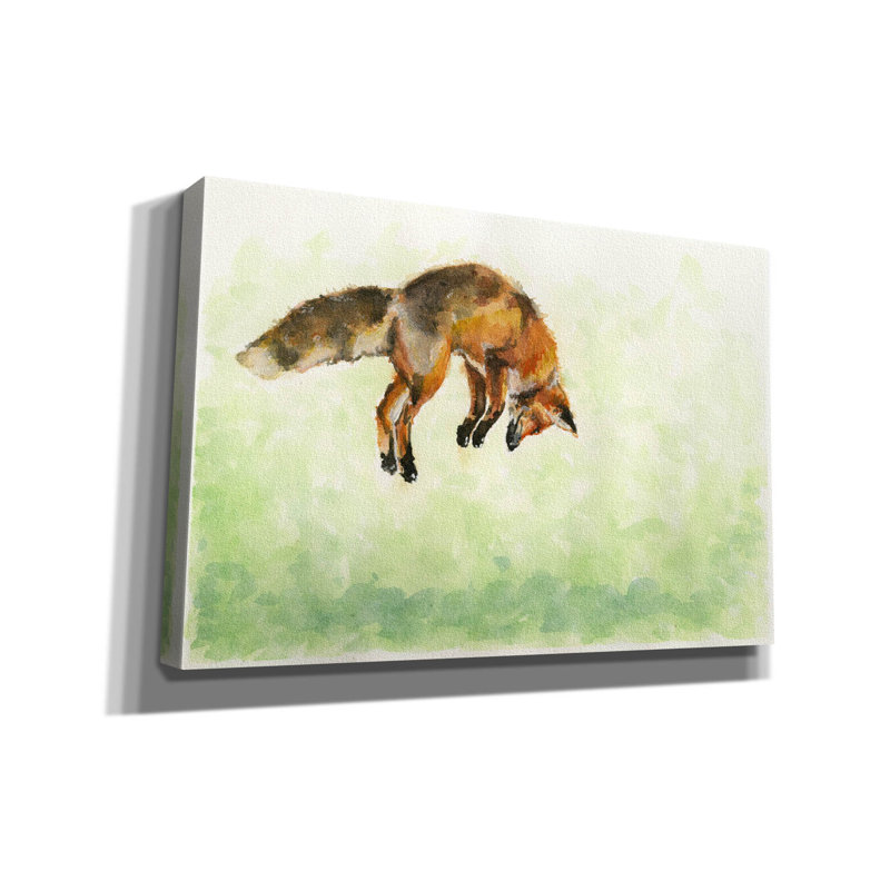 Toile épique «Leaping Fox» par Anika Goodhue, H 40 po x l 60 po x P 1,5 po