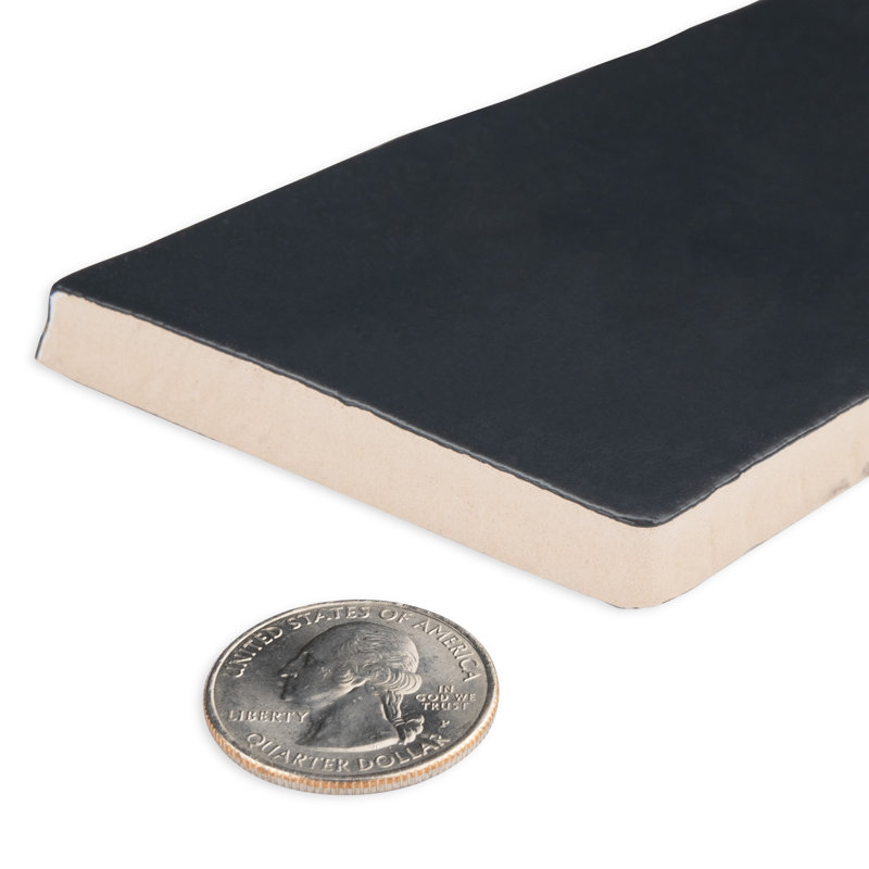 Chester Series 3" x 6" Ceramic Subway Tile in Black