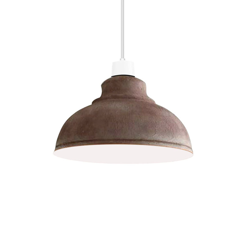 Trabelsi 17cm H Metal Dome Lamp Shade, Clay