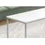 Table basse, accent, cocktail, rectangulaire, stratifié blanc, métal gris-260239482