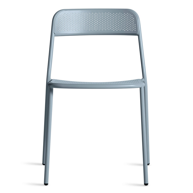 Trim Outdoor Dining Side Chair, Gray Blue