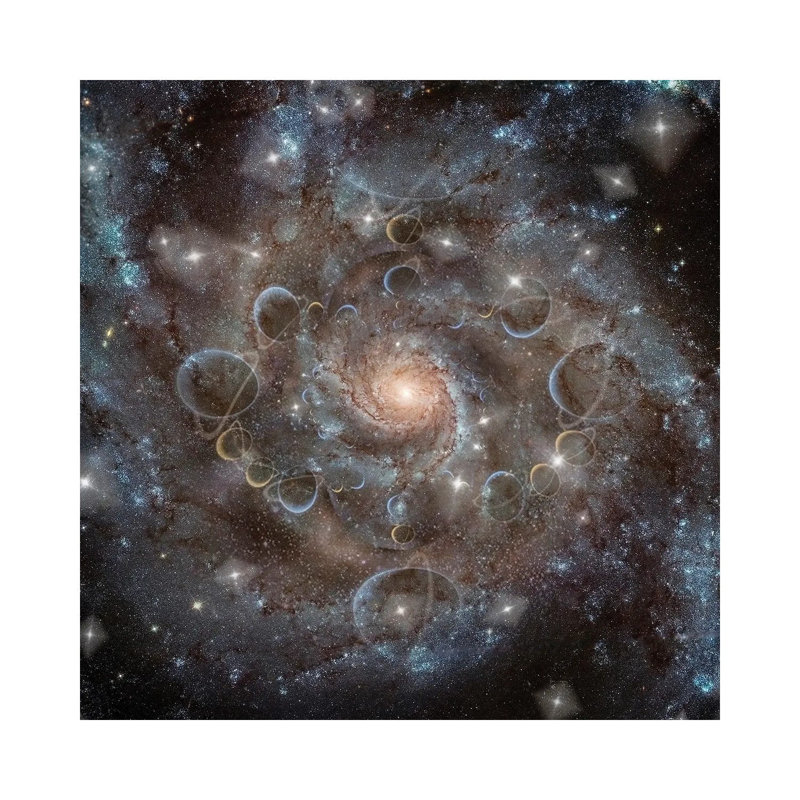 Deep Space Galaxy by Bruce Rolff - Wrapped Canvas Print, 45.72 cm H x 45.72 cm W x 1.91 cm D
