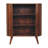 39" Chestnut Solid Wood Three Tier Bookcase