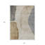 Tapis extérieur lavable abstrait 10 pi x 14 pi beige