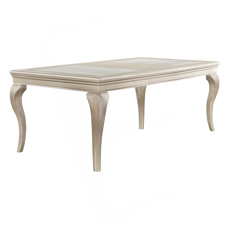 Table de salle à manger moderne et glamour 1pc avec rallonges séparées