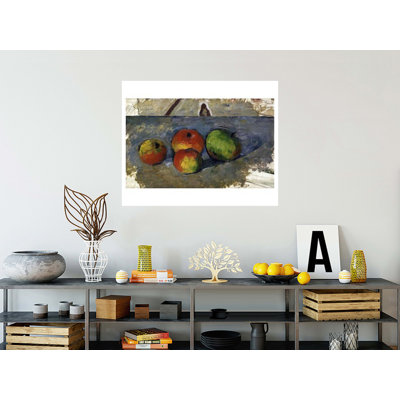 Quatre pommes, Paul Cézanne, estampe numérique