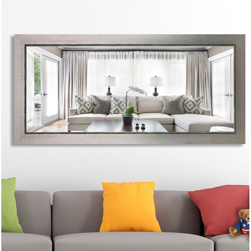 Hensel Wood Flat Wall Mirror, 38.5" H x 69" W