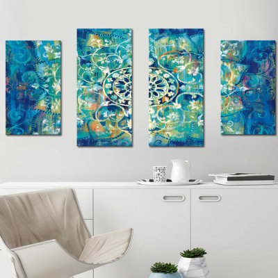 « mandala », reproduction de peinture à l’acrylique à multiples images sur toile