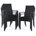 Set of 8 Black