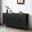 Buffet console de style campagnard 60 pouces avec 4 portes et tablette réglable-1411691636