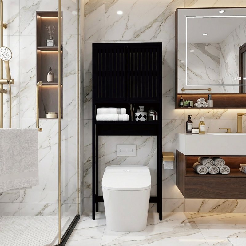 Rangement pour salle de bain Lowanna, Noir