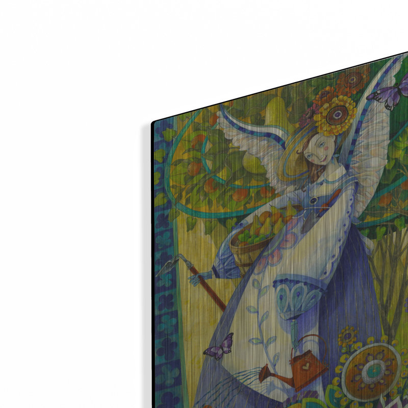 Art mural en métal Trinx «Angelic Harvesting» par David Galchutt, H 16 po x l 12 po