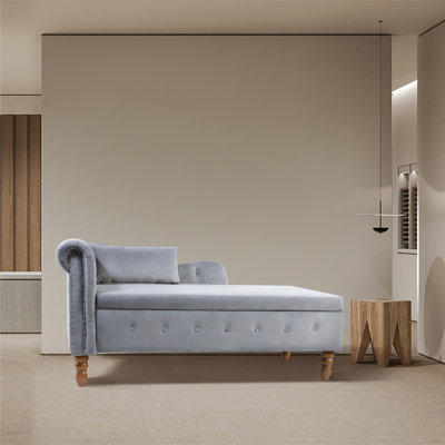Gracielynn Velvet Chaise Lounge