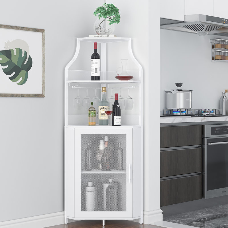 Solid Wood Floor Wine Bottle Rack, White