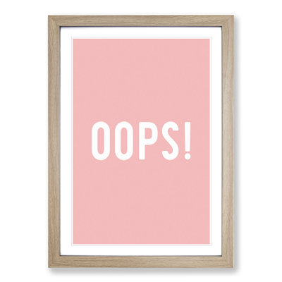 Oops - Picture Frame Typography