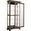 Curio Gehring avec porte coulissante traditionnelle et tablettes en verre