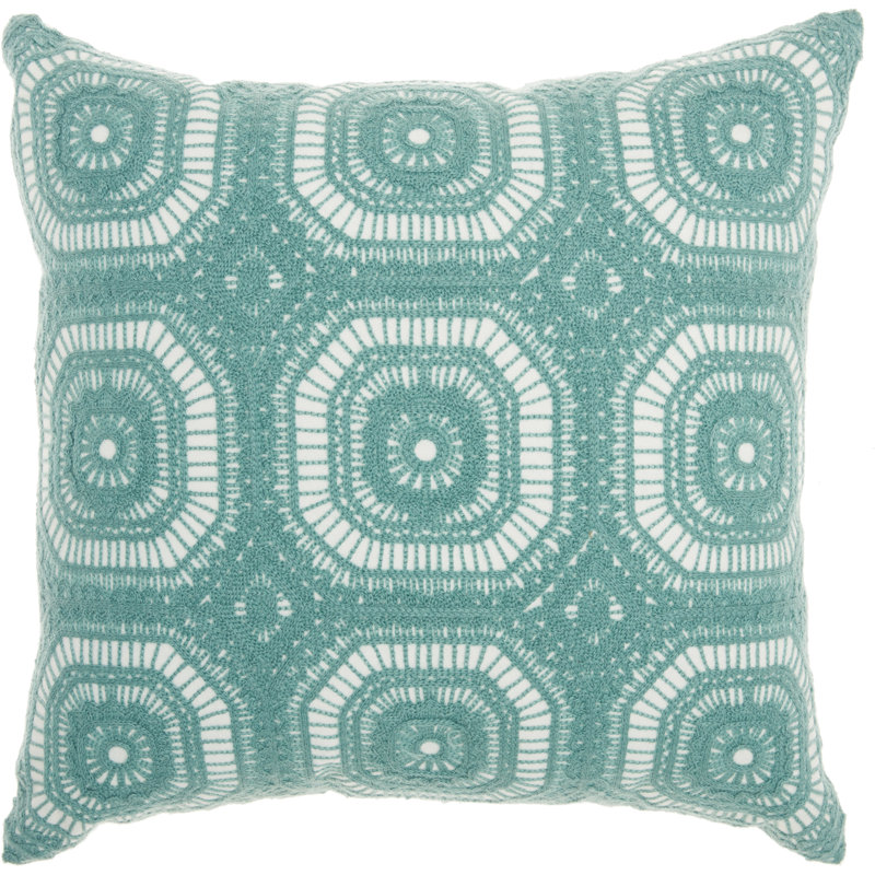 Housse et insert de coussin carré en coton , Céladon