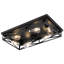 Plafonnier encastré, luminaire de cuisine encastré 6 lumières noir Farmhouse, cage en métal fermée de 23 po pour plafonnier pour entrée de cuisine E26-125845309-125845308