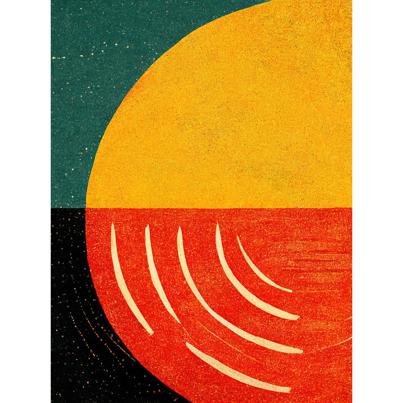 Simple Bold Abstract Modern Painting - Print, Unframed, 40.5cm H x 30.5cm W