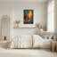 Art mural sur toile, arbres colorés et soleil tourbillonnant-133478852