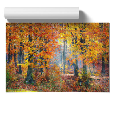 Autumn Forest Painting - Frameless Print